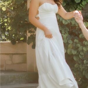 HELLO MOLLY White Strapless Dress